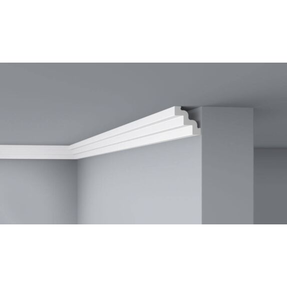 Moulure de plafond D16 Polystyrène 75x75mm 2m - DECOFLAIR