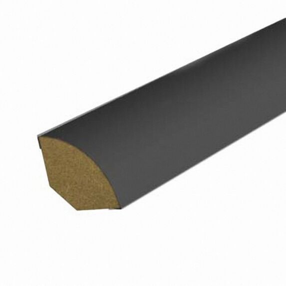 Quart de rond revêtu papier noir 2200x12x12