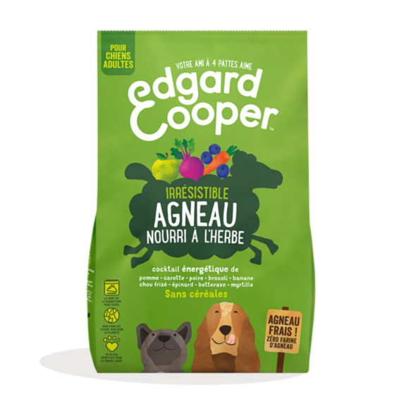 Croquettes pour chiens à l'agneau de pâturage sans céréales - EDGARD & COOPER
