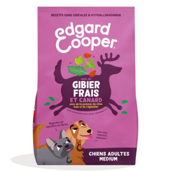 Croquettes pour chien adulte chevreuil sans céréales 2,5kg - EDGARD COOPER