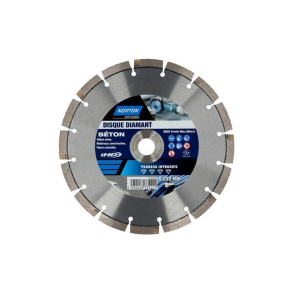 Disque diamant béton armé Ø23cm - NORTON