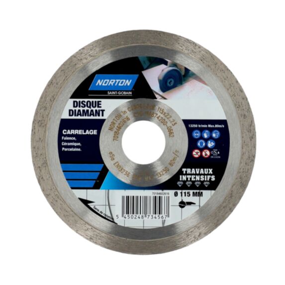 Disque diamant intensif pour carrelage Ø115mm - NORTON