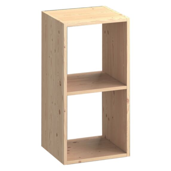 Meuble de rangement 2 cases Pin Brut Kubik 70,5x36xP30cm - LUSIMAT