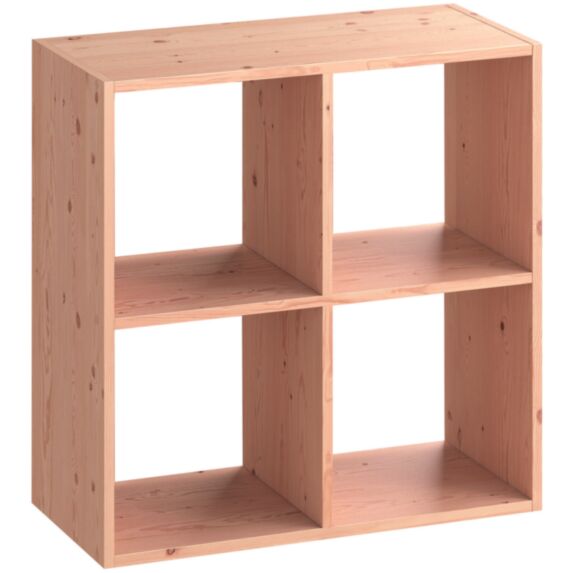 Rangement 4 cases Kubik 72 x 72 x 30 cm pin massif - SERVARY