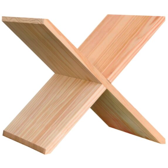 Croix diagonale pour Cube Pin Brut Kubik 46x46xP29cm - LUSIMAT
