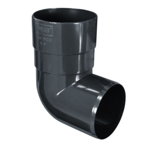 Coude mâle/femelle 87°30 Ø8cm Anthracite - INES 