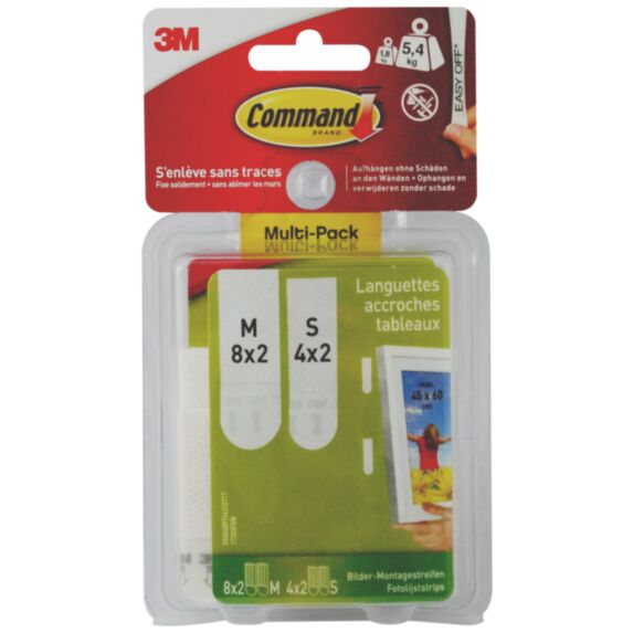 Languettes tableau blanc 8mm + 16MM - 3M COMMAND