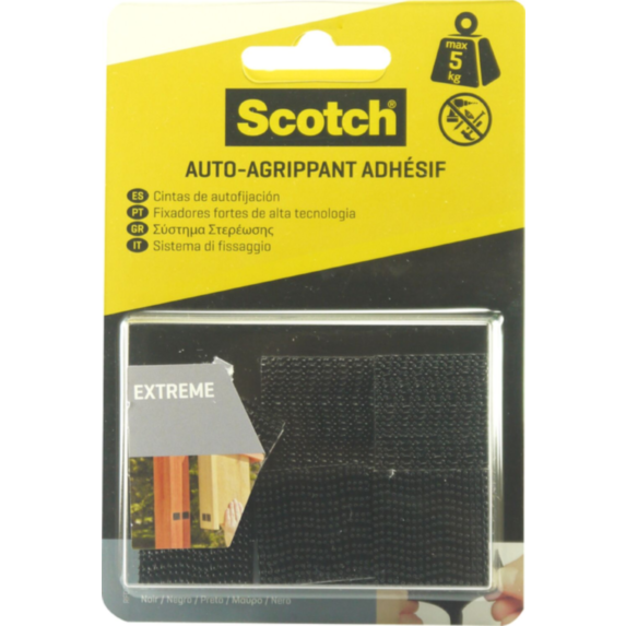 Pastille agrippante noir 25x25mm