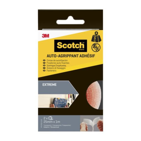 Rouleau agrippant adhésif extreme 1m x 25mm transparent - SCOTCH
