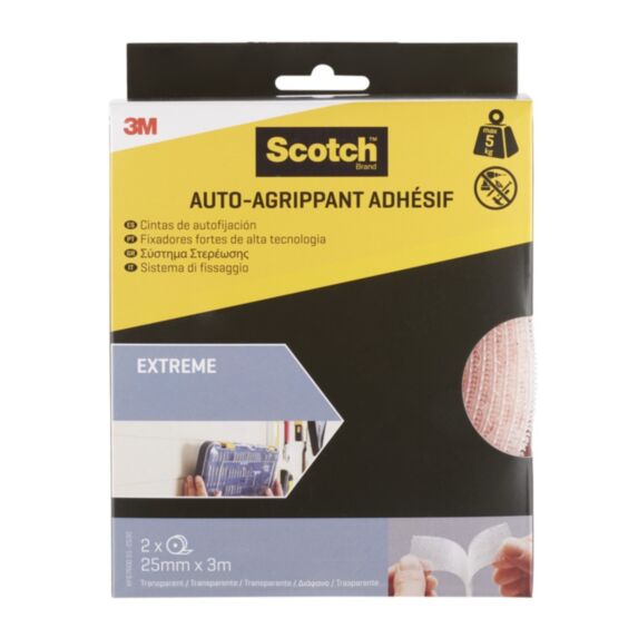 Rouleau agrippant adhésif extreme 3 m x 25 mm transparent - SCOTCH