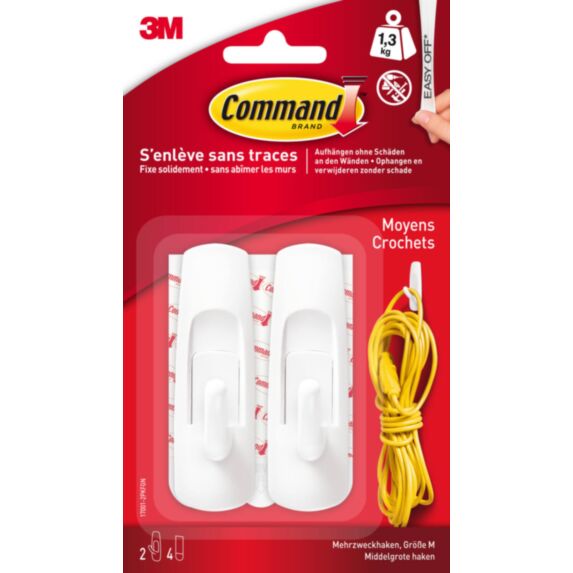 Crochet basique blanc MM - 3M COMMAND