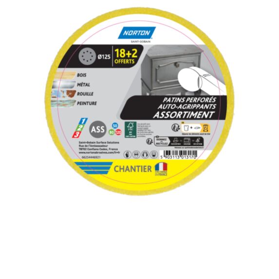 Patins excentriques 125 grain assortis x18+2 gratuits - NORTON