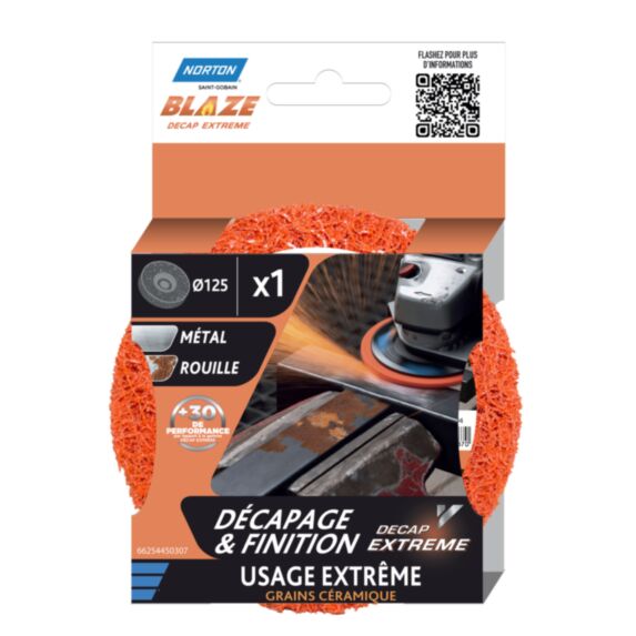 Disque non tissé Decap' Extrême métal Ø125x22mm - NORTON