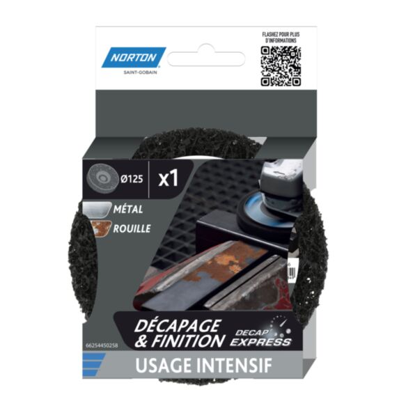 Disque non tissé Decap' Express métal Ø125x22mm gris - NORTON