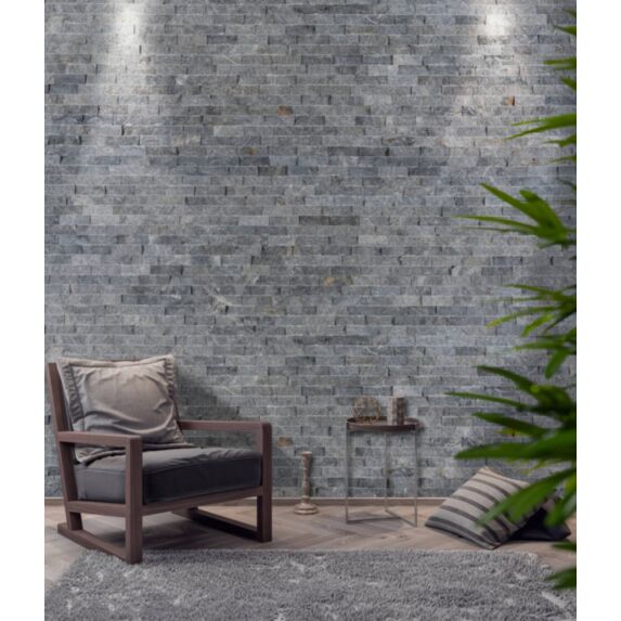 Plaquette de parement Travertin Silver 15x5x2cm - MODULO