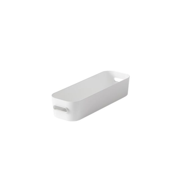 Boîte de rangement Compact Slim blanc plastique - SMARTSTORE