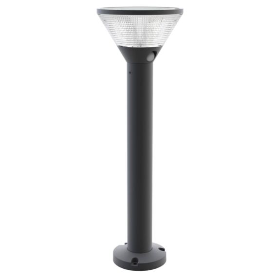 Potelet solaire LED Karlo noir 45cm 7,7W - LUTEC