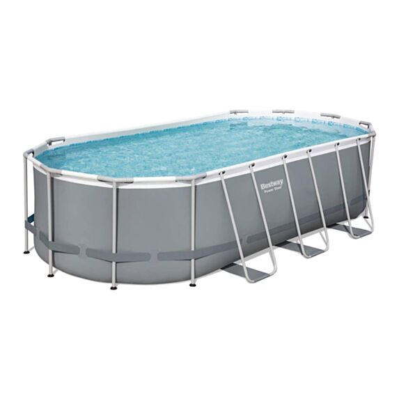 Piscine tubulaire ovale 5,49x2,74x1,22m Power Steel - BESTWAY