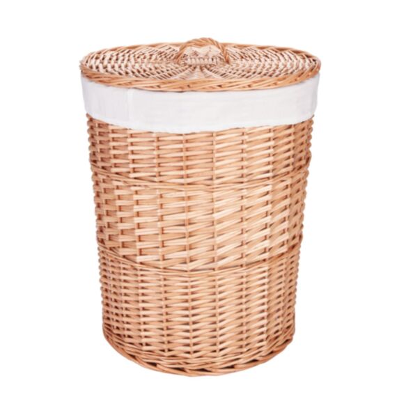 Panier à linge Saule en osier 40x40x50cm