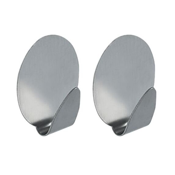 Lot de 2 crochets adhésif Metallhaken rond mat - SPIRELLA