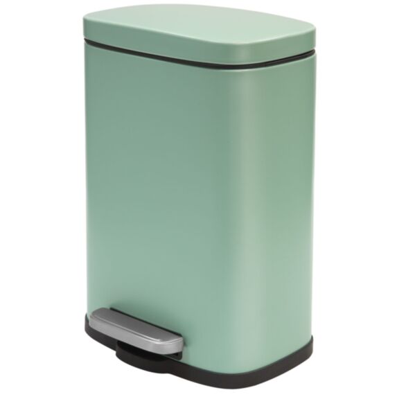 Poubelle salle de bain Akira Acier Vert Métal 5L - SPIRELLA