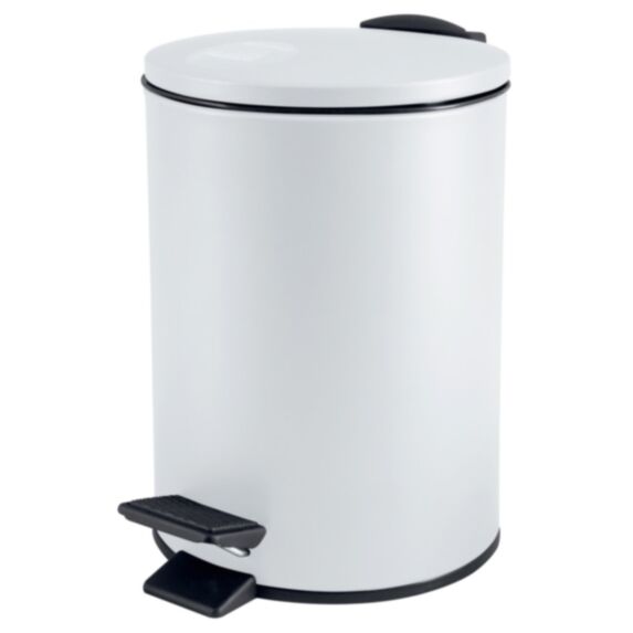 Poubelle Adelar Blanc Mat Acier 3L