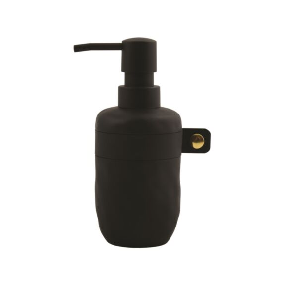 Distributeur de Savon Lio Noir Résine/Cuir