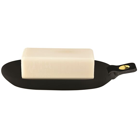 Porte-Savon Lio Noir Polyresin/Cuir