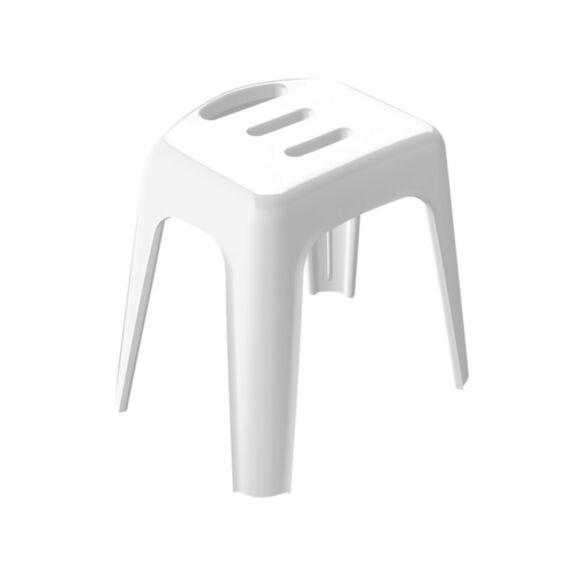 Tabouret polypropylène blanc 38 x 52 x 47 cm - SPIRELLA