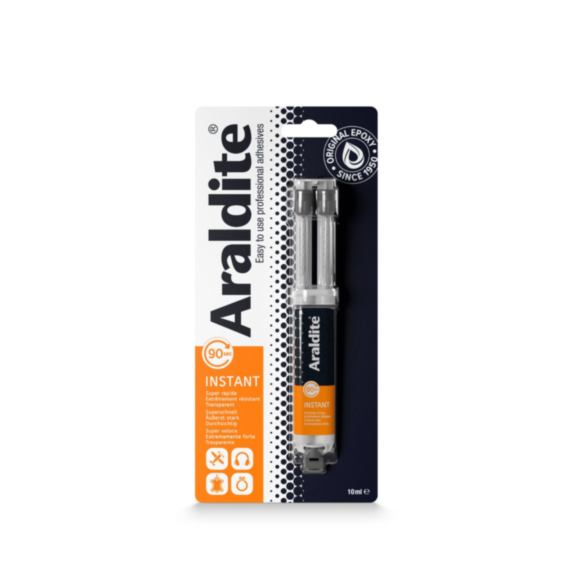 Colle époxy transparente seringue 24ml instantanée - ARALDITE