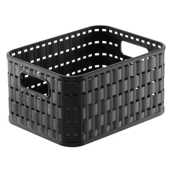 Panier décor osier format  noir