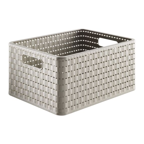 Panier en rotin taupe 18 L - SUNDIS