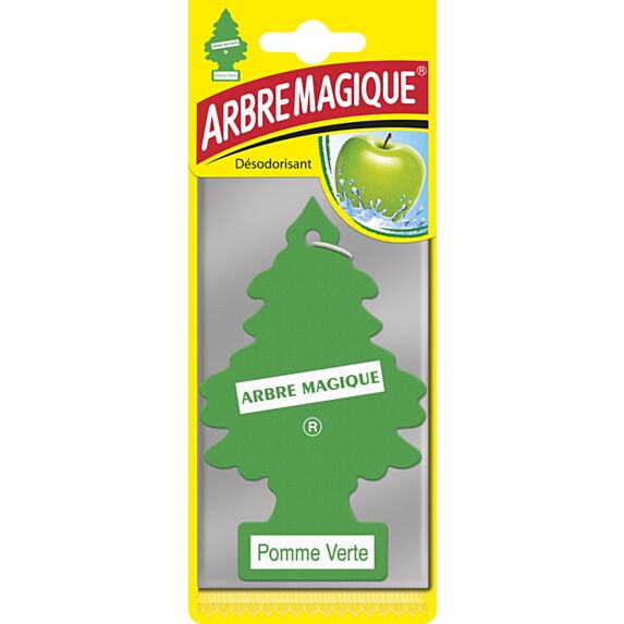 Désodorisant voiture arbre parfum pomme verte - ARBRE MAGIQUE