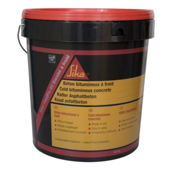 Béton Bitumeux à froid Fastfix®-50 Noir 25kg - SIKA