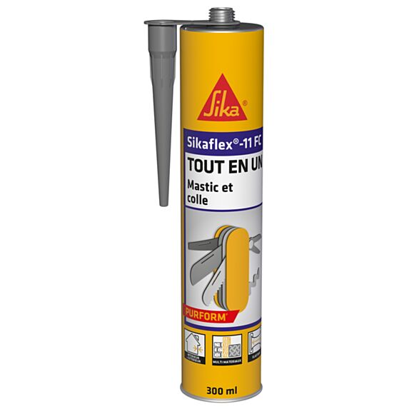 Mastic Colle Tout en Un Sikaflex® 11 FC 300ml Gris - SIKA