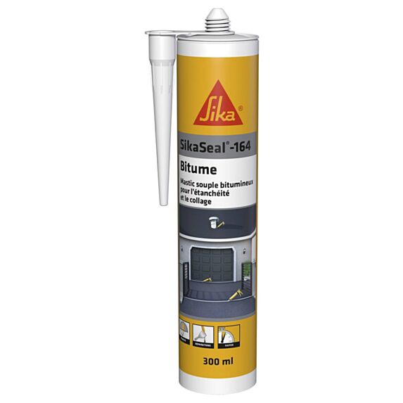 Mastic souple Sikaseal 164 Bitume noir - SIKA