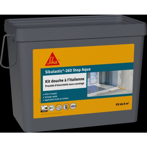 Kit douche à l'italienne Sikalastic-260 Stop Aqua 8m² - SIKA