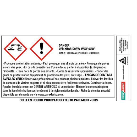 Colle en poudre Plaq gris 10kg - PAREXLANKO