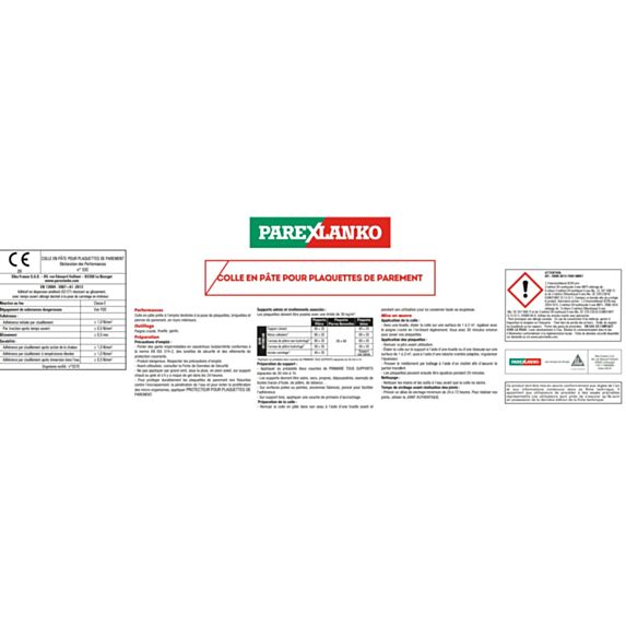Colle pâte plaquettes 10kg - PAREXLANKO