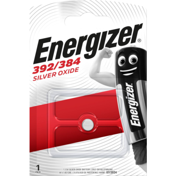 Pile de montre oxyde d'argent 392/384 SR41/SR736W 1,55V - ENERGIZER