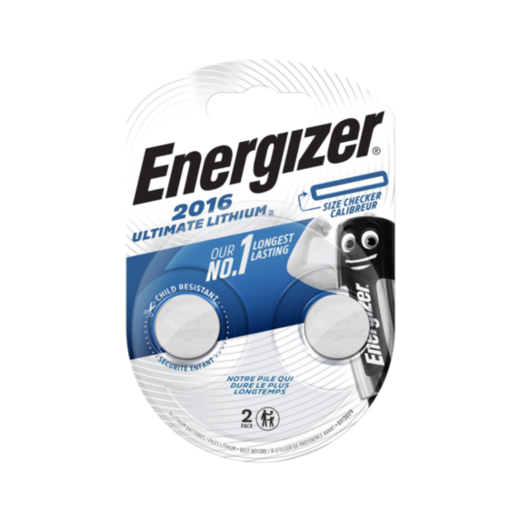 Pile CR2016 Energizer Ultimate Lithium x2