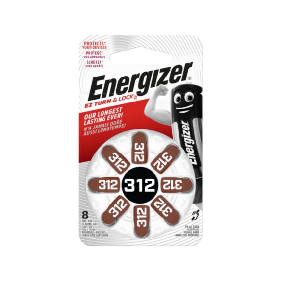 Pile auditive 312 pr41 1,4v zinc air blister de 8 - ENERGIZER