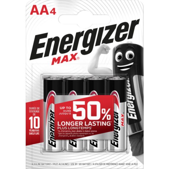PILE AA LR6 1.5V ALCALINE ENERGIZER MAX X4