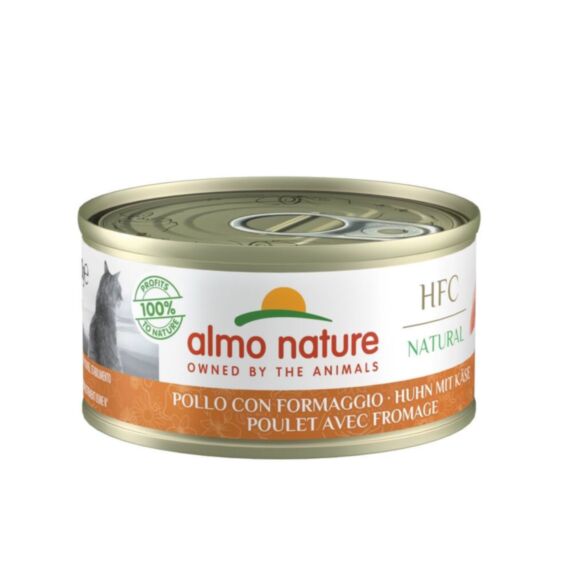 Pâtée chat HFC Natural poulet fromage 70gr - ALMO NATURE