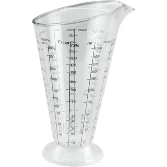 Verre doseur gradué plastique 0,5L transparent - METALTEX