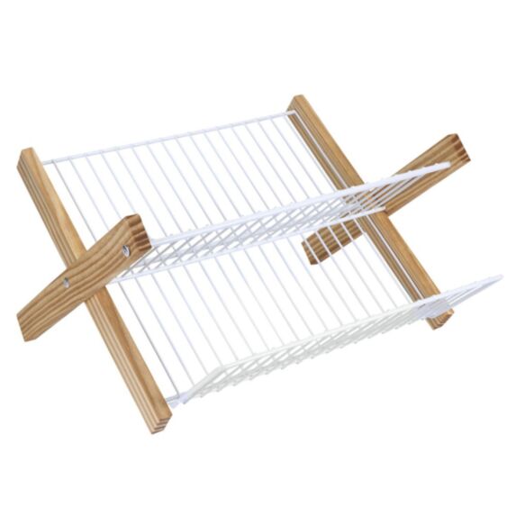 Égouttoir fil plastifié pliable Lilly blanc