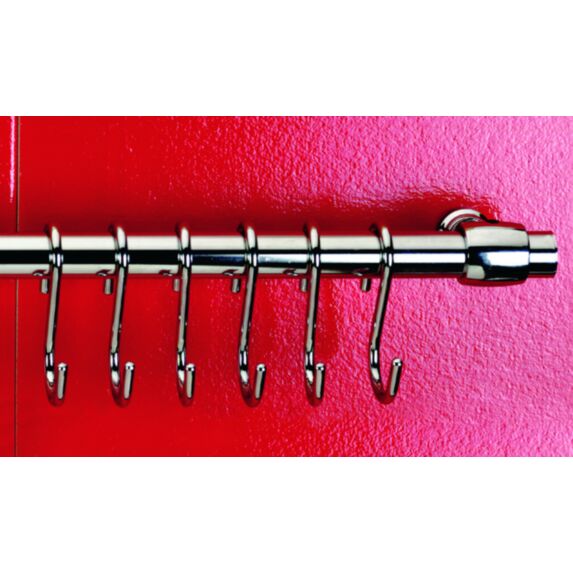 Tringle chromée 58 cm + 6 cochets - METALTEX