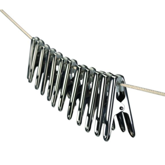 12 Pinces à linge inox - METALTEX