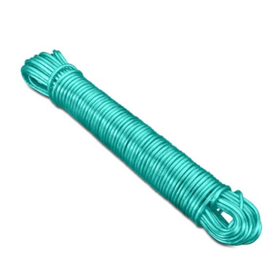 Corde à linge armature pp 20m bleu - METALTEX