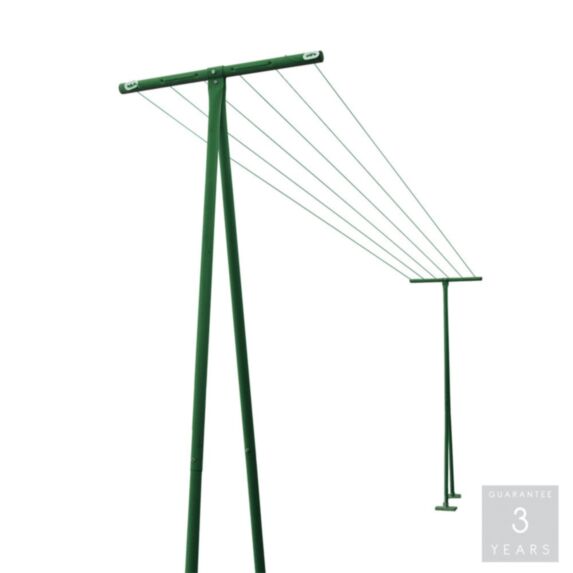 Séchoir à Linge Jardin T + Corde 40m Vert - METALTEX